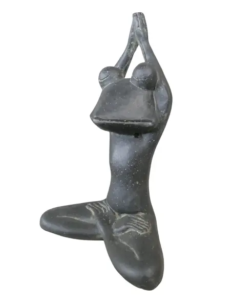 Product image 4 of the product “yoga frog, 40 cm high, antique finish ”